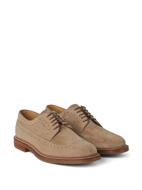 Stringate in pelle beige Brunello Cucinelli | MZUPEAU763C8051